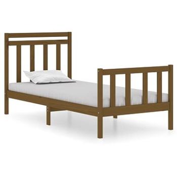 Rám postele medovo hnedý masívne drevo 90 × 190 cm Single, 3105348
