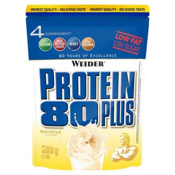 Protein 80 Plus, viaczložkový proteín, Weider, 500 g - Banán