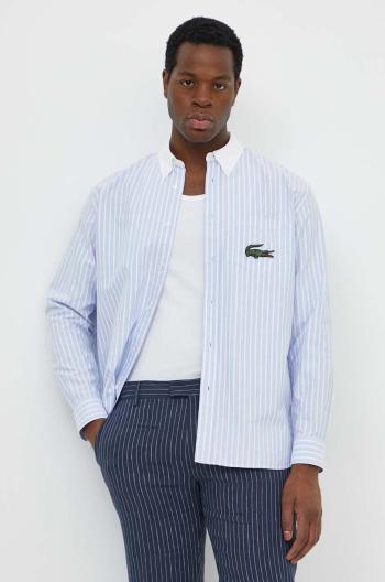 Bavlnená košeľa Lacoste voľný strih, s golierom button-down