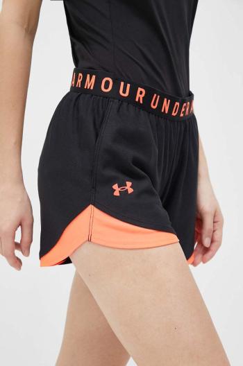 Tréningové šortky Under Armour Play Up 3.0 čierna farba, s potlačou, stredne vysoký pás