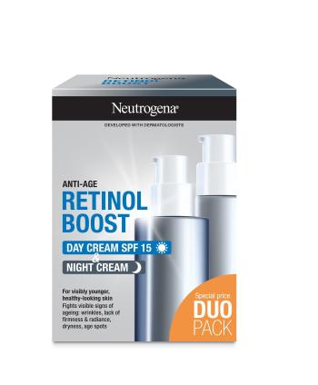 NEUTROGENA® Retinol Boost DUOPack denný anti-age krém SPF15 + nočný krém 2x50ml