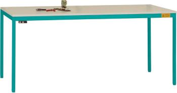 Manuflex LD1918.5021 ESD pracovný stôl UNIDESK s melamínovou doskou, rám voda modrá RAL 5021, š xhxv = 1600 x 800 x 720-