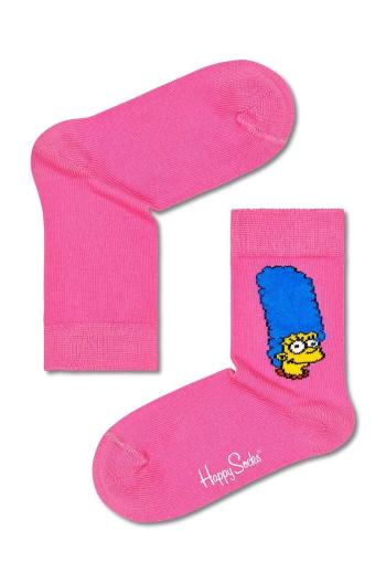 Detské ponožky Happy Socks Marge ružová farba