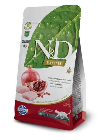 Farmina N&D cat PRIME (GF) adult, chicken & pomegranate granule pre mačky 1,5kg