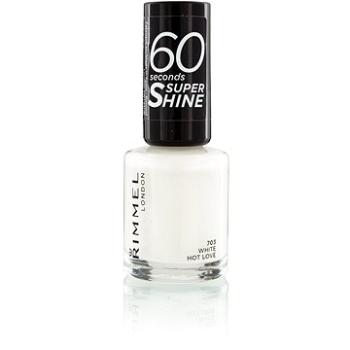 RIMMEL LONDON 60 Seconds Shine Nail Polish 703 White Hot Love 8 ml (3614220617169)