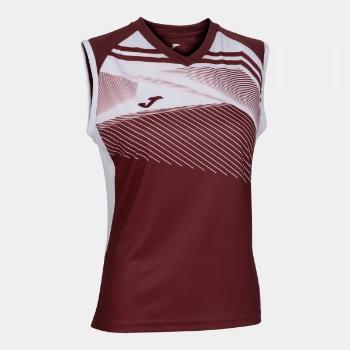 SUPERNOVA II T-SHIRT BURGUNDY-WHITE SLEEVELESS