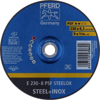 PFERD 62023831 E 230-8 PSF STEELOX brúsny kotúč lomený  230 mm 22.23 mm 10 ks