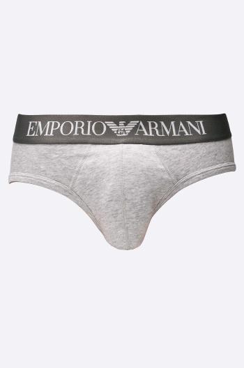 Slipy Emporio Armani Underwear pánske, šedá farba