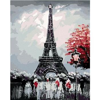 Maľovanie podľa čísel – Eiffelovka s červeným stromom (HRAmal00265nad)