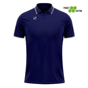 POLO COTONE PIQUET ACTION BLU/BIANCO Tg. S