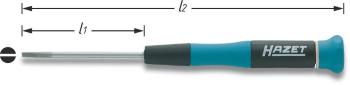 Hazet  pre elektroniku a jemnú mechaniku skrutkovač pre skrutky Microstix  Dĺžka drieku: 75 mm