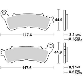 Braking brzdové doštičky (sinterová zmes CM55) (2 ks) M501 – 227 (M501-227)