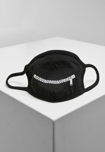 Mr. Tee Zip Smile Face Mask black - UNI