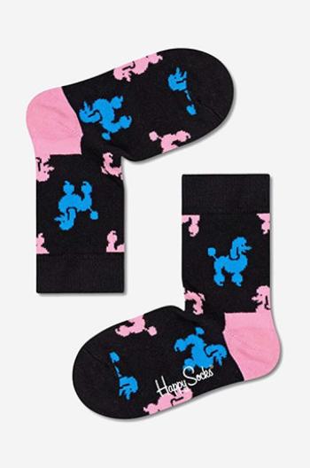 Detské ponožky Happy Socks Poodle čierna farba, KPDL01-9300