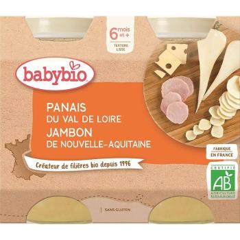 BABYBIO Denné menu Paštrnák, šunka a syr gruyère 2x200 g