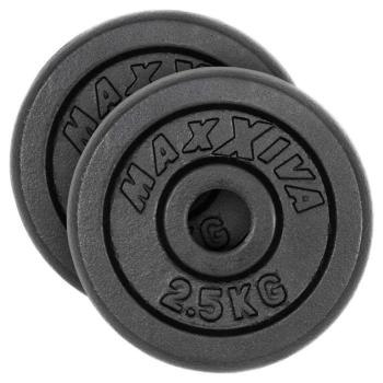 MAXXIVA 81708 sada 2 závaží na činky celkom 5 kg, liatina, čierna