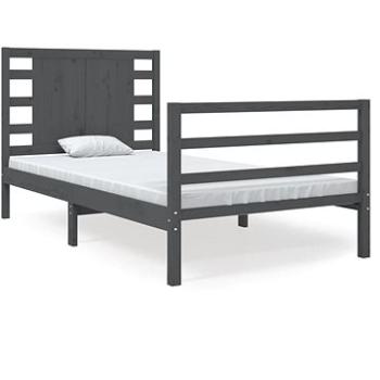 Rám postele sivý masívna borovica 90 × 190 cm Single, 3104250