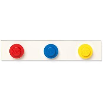 LEGO nástenný vešiak – červená, modrá, žltá (5711938033033)