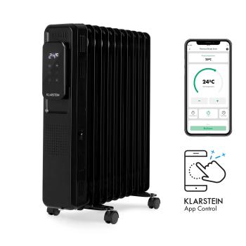 Klarstein Thermaxx Elevate Smart, olejový radiátor, 2720 W, 7 – 35 °C, 24-hod. časovač, čierny