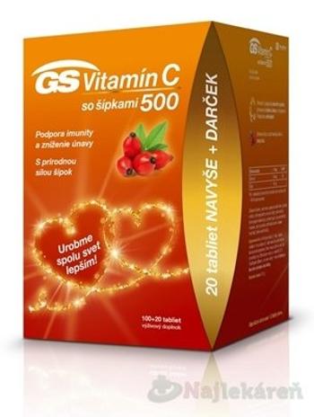 GS Vitamín C 500 so šípkami darček 2020 120 kapsúl