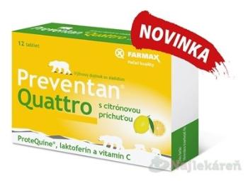 Farmax Preventan Quattro s citrónovou príchuťou 12 tbl.