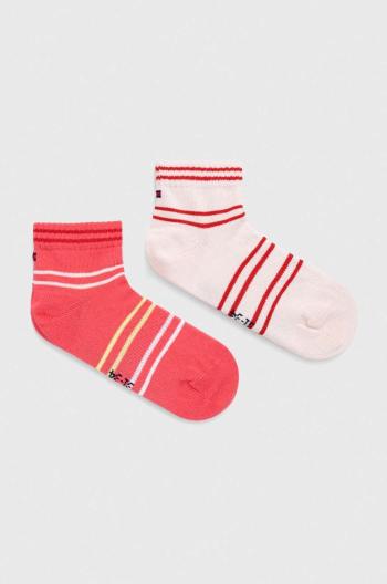 Detské ponožky Tommy Hilfiger 2-pak ružová farba