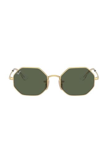 Detské slnečné okuliare Ray-Ban Octagon Kids zelená farba, 0RJ9549S