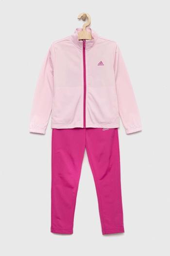 Detská tepláková súprava adidas G BL ružová farba
