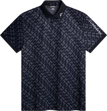 J.Lindeberg Tour Tech Regular Fit Print Bias Bridge Navy XL Polo košeľa