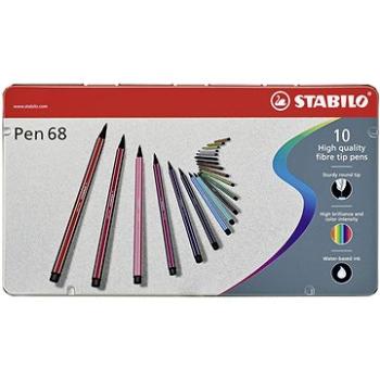 STABILO Pen 68, 10 ks, kovové puzdro (4006381327145)