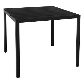 Záhradný stôl, 90 cm, čierna, ABELO RP1, rozbalený tovar