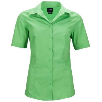 James & Nicholson Dámska košeľa s krátkym rukávom JN643 - Limetkovo zelená | L