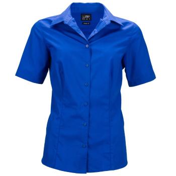 James & Nicholson Dámska košeľa s krátkym rukávom JN643 - Kráľovská modrá | XS