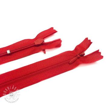 Zips krytý nastaviteľný 60 cm red