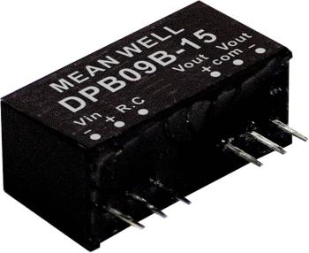 Mean Well DPB09C-15 DC / DC menič napätia, modul   300 mA 9 W Počet výstupov: 2 x
