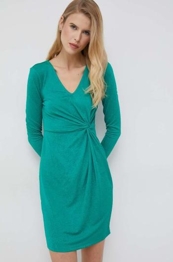 Šaty Vero Moda zelená farba, mini, priliehavá