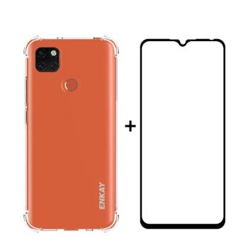 ENKAY Priehľadný obal + 3D sklo Xiaomi Redmi 9C