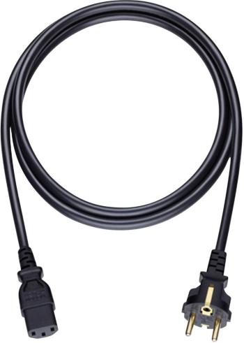 napájací prepojovací kábel [1x DE schuko zástrčka - 1x IEC C13 zásuvka 10 A] 3.00 m čierna Oehlbach Powercord C 13