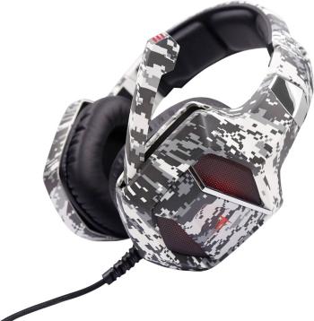 Berserker Gaming ARMY-EMBLA herný headset jack 3,5 mm, s USB káblový cez uši čierna, biela stereo