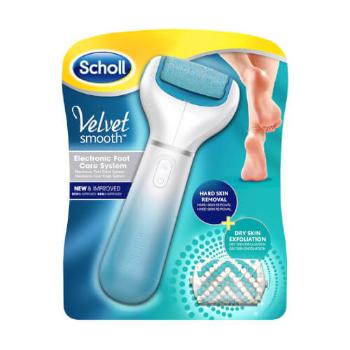 Scholl Elektrický pilník na chodidlá Velvet Smooth a stredne drsná rotačné hlavice s morskými minerálmi