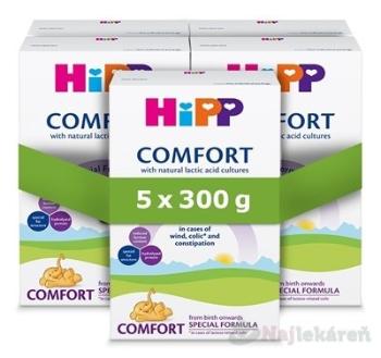 HiPP COMFORT špeciálna dojčenská výživa (od narodenia) 5x300 g