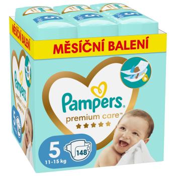 PAMPERS Plienky jednorázové Premium Care veľ. 5 (148 ks) 11-16 kg - mesačné balenie