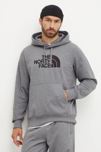 Mikina The North Face Drew Peak Pullover Hoodie pánska, šedá farba, s kapucňou, s nášivkou, NF0A89EMDYY1