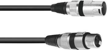 Omnitronic 3022052N XLR prepojovací kábel [1x XLR zástrčka 3pólová - 1x XLR zásuvka 3pólová] 7.50 m čierna