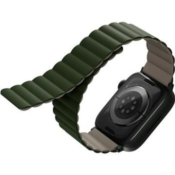 Uniq Revix Reversible Magnetic remienok pre Apple Watch 42/44/45/Ultra 49mm zelený/béžový (UNIQ-45MM-REVGRNTPE)