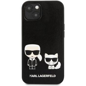 Karl Lagerfeld and Choupette PU Leather na Apple iPhone 13 Black (3666339027223)