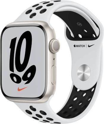 Apple Watch Series 7 Nike Edition Apple Watch  45 mm  Platinová/čierna