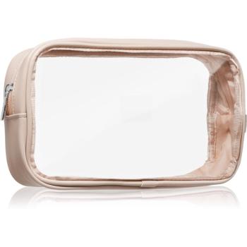 Notino Travel Collection Cosmetic bag transparentná kozmetická taštička M Beige 24x12,5x5 cm 1 ks