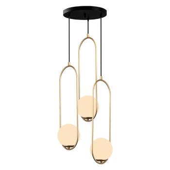 Závesné svietidlo v zlatej farbe Squid Lighting Arch, výška 146 cm