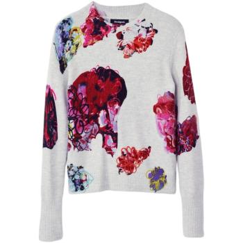 Desigual  JERS_MAXFLOWER SCRIBBL 24WWJF53  Svetre Šedá